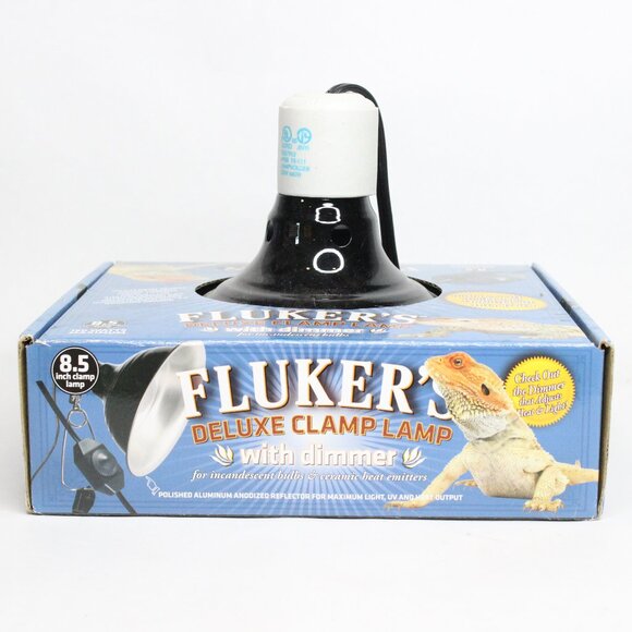 Fluker's Reptile Lizard Deluxe Clamp Lamp 8.5" Ceramic Dimmable 150 watts - Picture 1 of 4